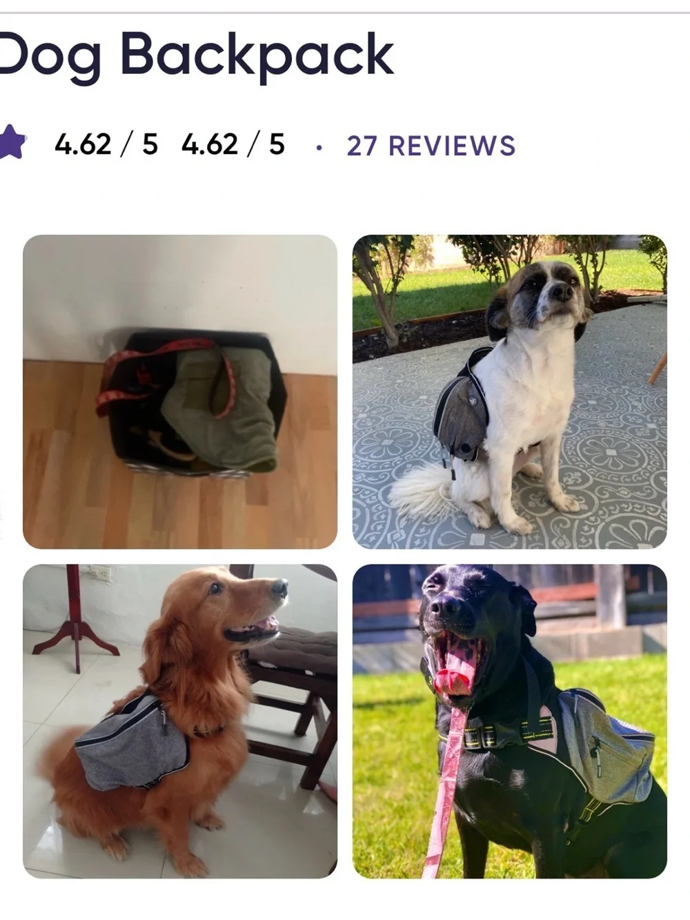 NEW Arcadia Trail Dog Harness Reflective Backpack Mesh lightweight grey S M pet